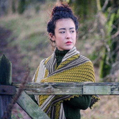 Tamdou Scarf in The Fibre Co. Cumbria Fingering - Downloadable PDF