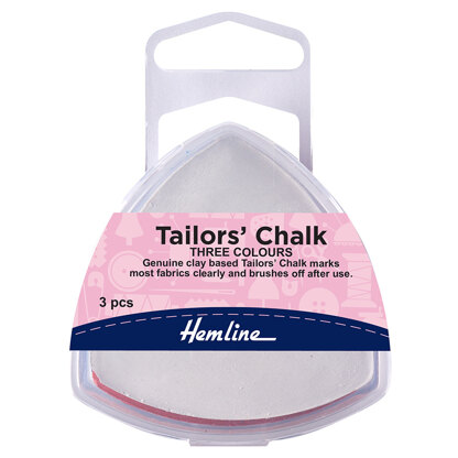 Hemline Triangle Tailors Chalk - Assorted Colours Pack of 3