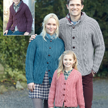 Cardigans in Hayfield Bonus Aran with Wool - 7143 - Downloadable PDF