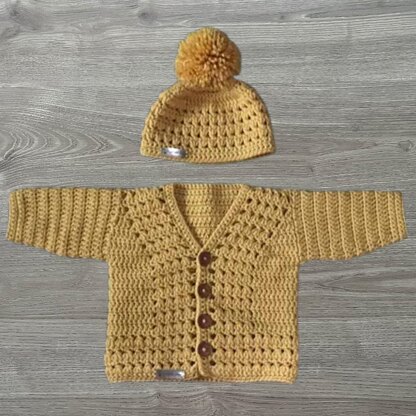 Sam Cardigan and Hat Set
