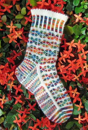 Flower Patch Fair Isle Socks