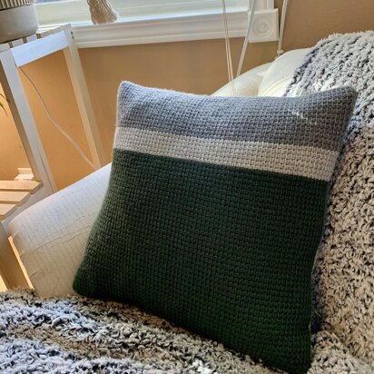 Beginner Tunisian Crochet Pillow Cover