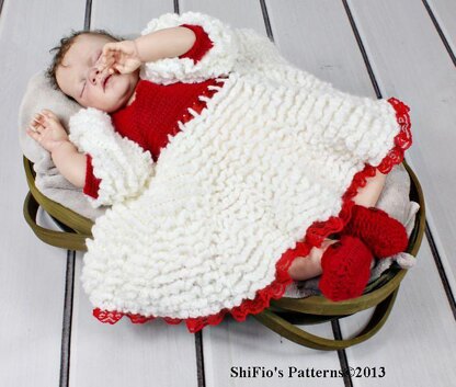 Cape & Dress Baby Crochet Pattern #162