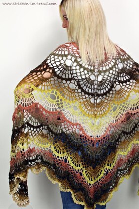 Crochet Triangle Shawl BioTronik #5 - 123 IDEEN #6
