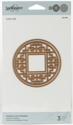 Spellbinders Shapeabilities Dies By Lene Lok - Chinese Coin Window 1.3" To 3.4"