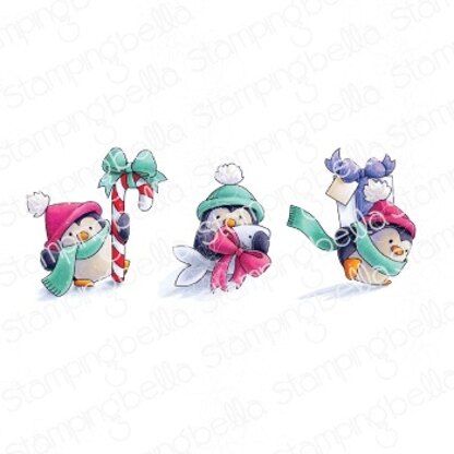 Stamping Bella Cling Stamps - Penguins Bearing Gifts
