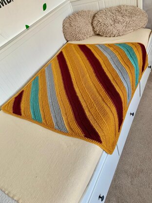 Mustard & Co Tunisian Crochet Blanket