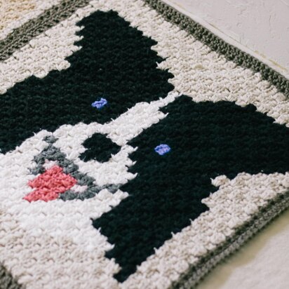 C2C Border Collie / Australian Shepard Dog Blanket Square