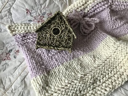 Lavender Lamb Baby Blanket