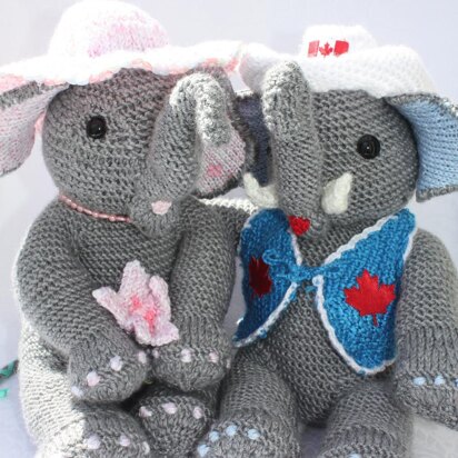 Elle and Edward Elephant - knitting pattern