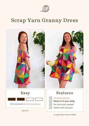 Scrap Yarn Granny Dress