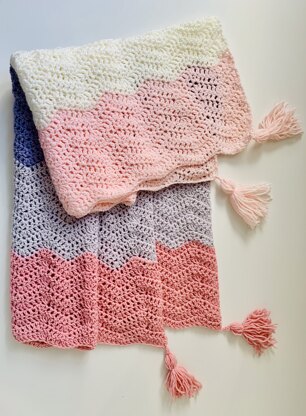 Color block baby blanket