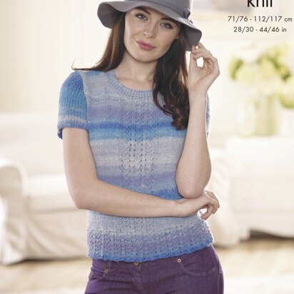 Slipover & Top in King Cole Sprite DK - 4568 - Downloadable PDF