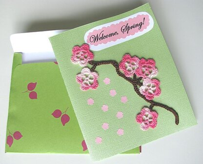 Cherry Blossom Card with Envelope