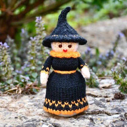Judy the Witch Egg Cosy Knitting Pattern - Doll Knitting Pattern.