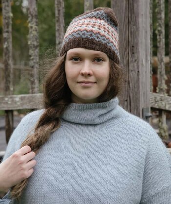 Churchmouse Studio Colorwork Cap in Rowan Felted Tweed PDF