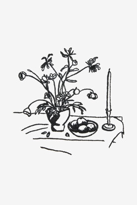 DMC Wilting Vase Still Life Embroidery Pattern - PAT2008 - Downloadable PDF