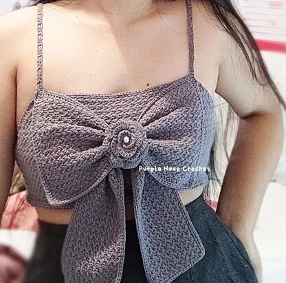 Kiesha Crochet Bow Top