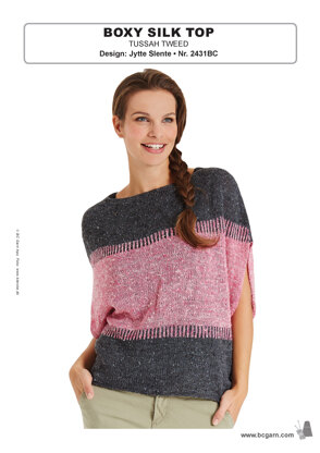 Boxy Silk Top in BC Garn Tussah Tweed - 2431BC - Downloadable PDF