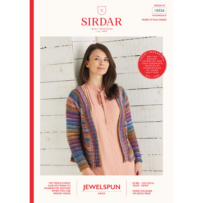 Sirdar 10026 Open Cardigan in Jewelspun PDF