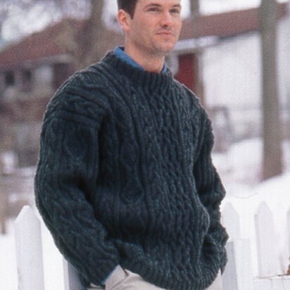 Men's Cable Sweater Knitting Pattern Free  Knitting patterns free sweater,  Mens knit sweater pattern, Men sweaters pattern