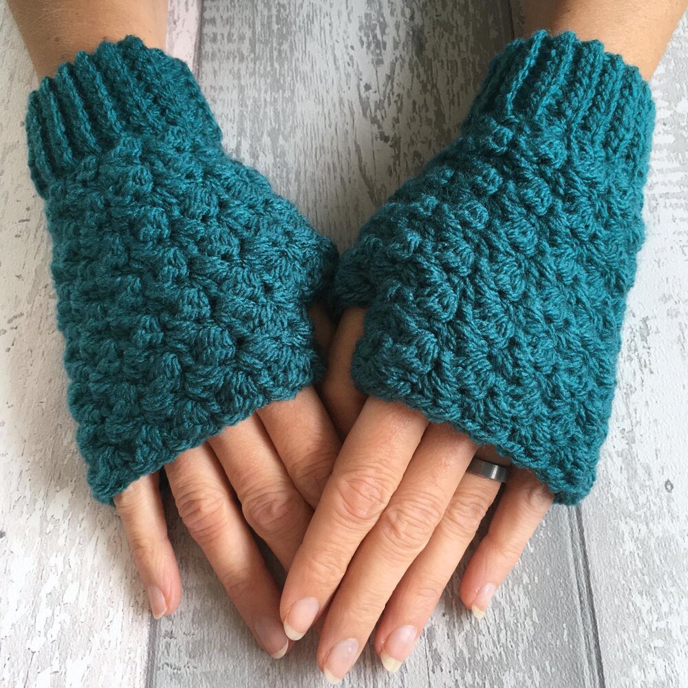 Cosy Vibes Fingerless Gloves Crochet pattern by Cornwall Crochet