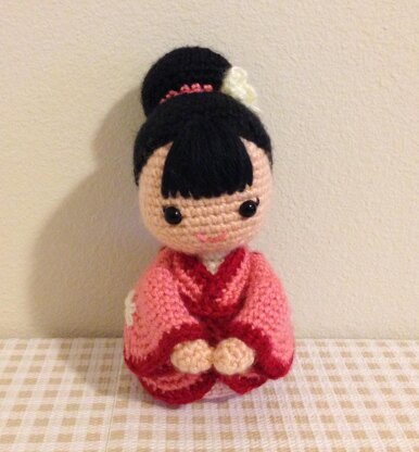 Japanese Amigurumi Kimono Girl Doll