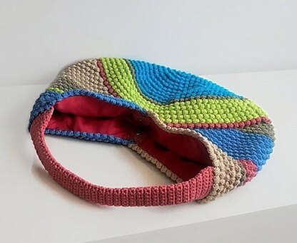 Multi-color crochet bag