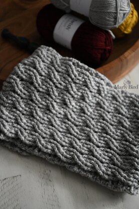 Rylan Crochet Cable Cowl & Scarf