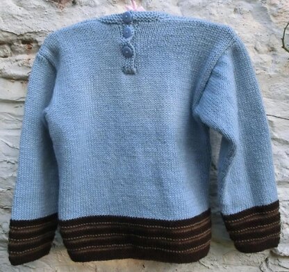 Childs Sweater with Tractor Motif