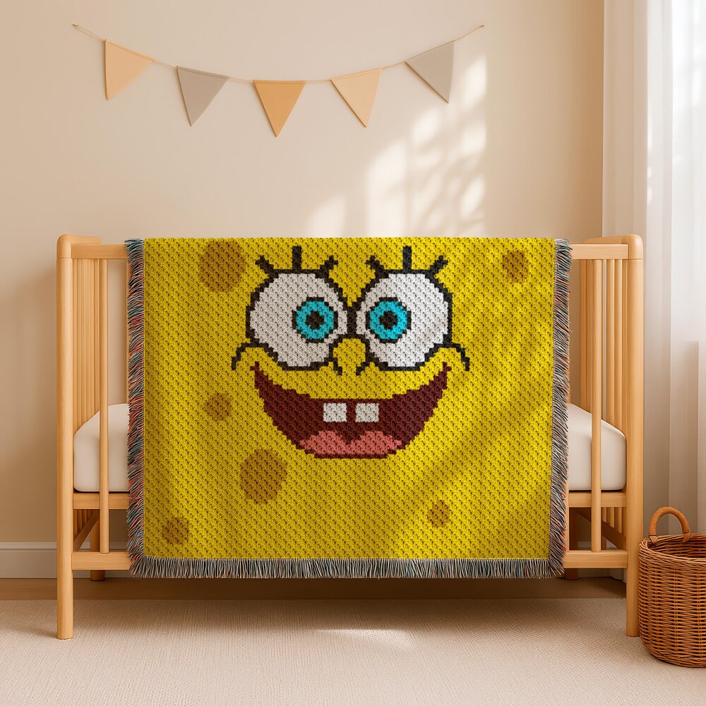 SpongeBob SquarePants Blanket Yellow Throw Bikini Bottom Stroller