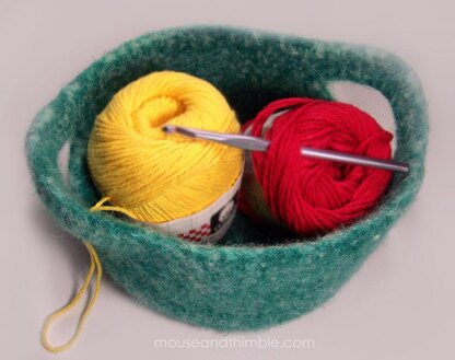 Felted Wool Handle Baskets 6374