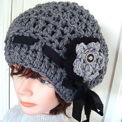 519 CROCHET BEANIE CLOCHE, age 5 to adult