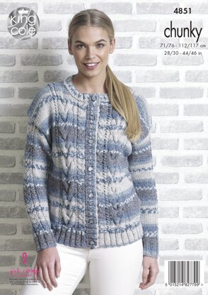 Sweater & Cardigan in King Cole Drifter Chunky - 4851 - Downloadable PDF