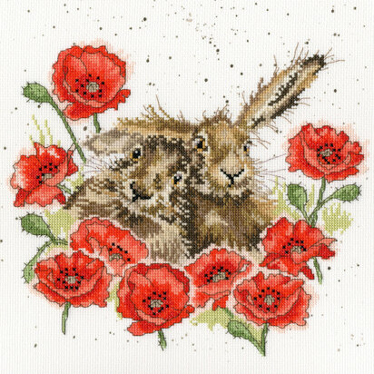 Bothy Threads Love Is In The Hare - Hannah Dale - 26cm x 26cm