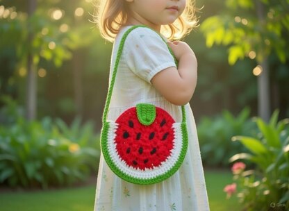 Watermelon Crochet Bag Pattern PDF + Video Tutorial