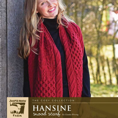 Hansine Snood Scarf in Juniper Moon Farm Santa Cruz Organic Merino - J101-04 - Downloadable PDF