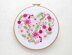 Ohsewbootiful Floral Heart Printed Embroidery Kit - 6 x 6in / 15 x 15cm