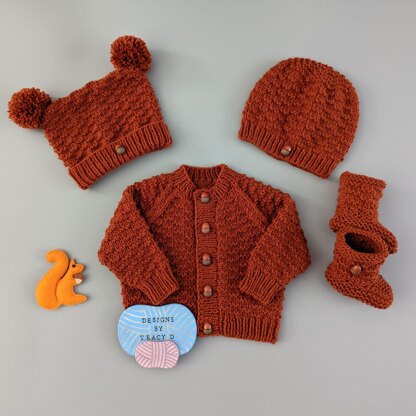 Copper Newborn Cardigan Baby knitting pattern