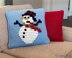 Snowman Bobble Stitch Pillow