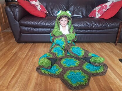 2in1 Sea Turtle Tortoise Hooded Blanket Crochet Pattern