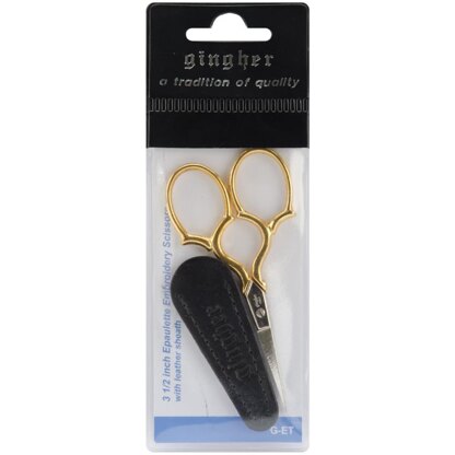 Gingher Gold-Handled Epaulette Embroidery Scissors