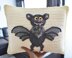 Vampire bat. Sofa cushion. Throw pillow. Halloween. Crochet cushion