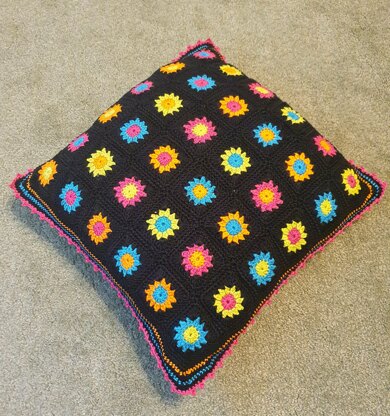 Small granny square cushion