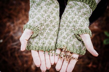 Cactus Fingerless Crochet Mittens