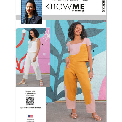 Know Me Misses' Crop Tops and Pants ME2033 - Sewing Pattern