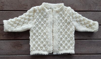 Jennifer - babies 4ply lace cardigan