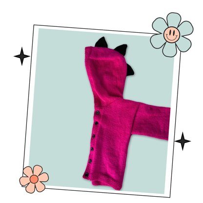 Snippety Monster Hooded Cardigan