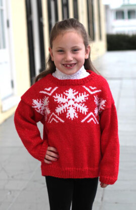 Child’s Fairisle Pullover in Plymouth Yarn Holiday Lights - 2298 - Downloadable PDF