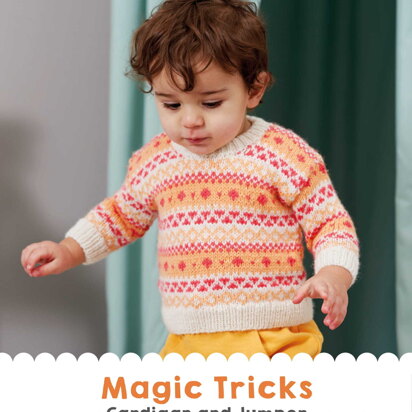 Magic Tricks Jumper & Cardigan in West Yorkshire Spinners Bo Peep Luxury Baby DK - DBP0217 - Downloadable PDF